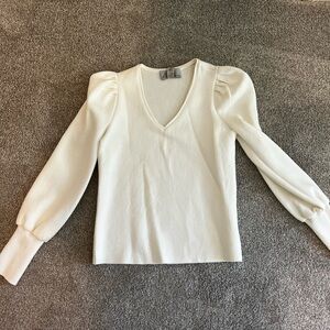 White puff sleeve top